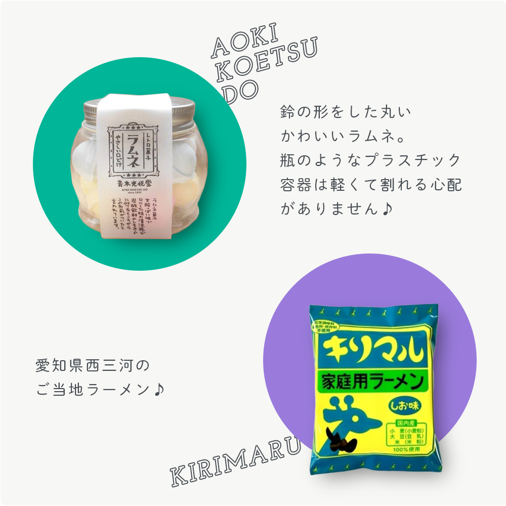 昭和レトロパッケージの食品